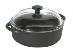 Кастрюля чугунная 3 л Skeppshult с стеклянной крышкой