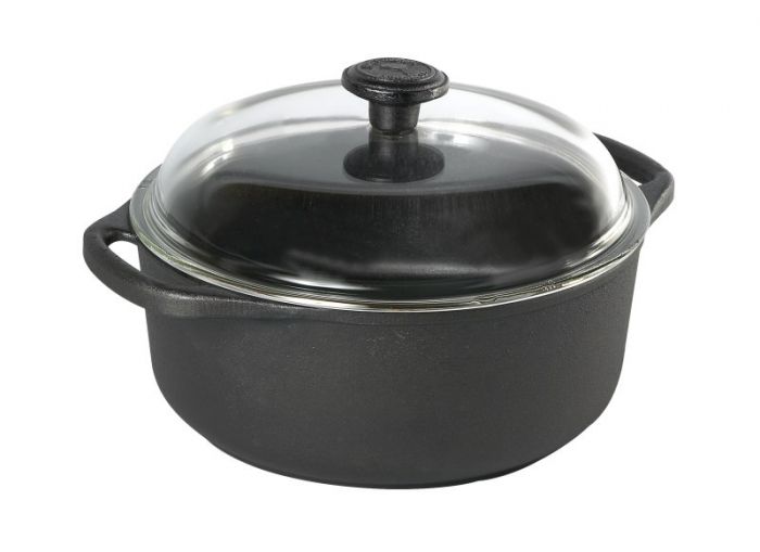 Кастрюля чугунная 4 л Skeppshult с стеклянной крышкой