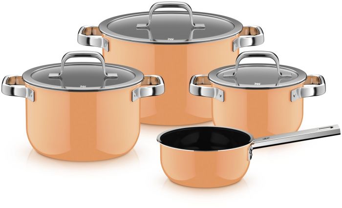 Набор кастрюль WMF Fusiontec MineralPro Papya Or. (0519405290)