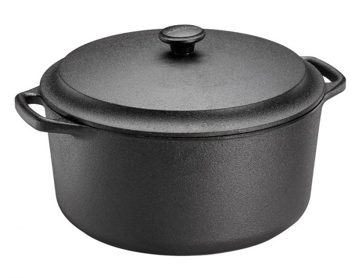 Кастрюля чугунная 7 л Skeppshult с чугунной крышкой