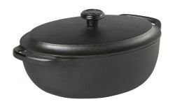 Кастрюля чугунная 4 л Skeppshult овальная с чугунной крышкой