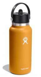 Термобутылка 0,9 л HYDRO FLASK Wide Mouth Flex Straw Cap оранжевая