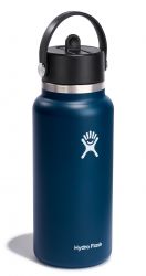 Термобутылка 0,9 л HYDRO FLASK Wide Mouth Flex Straw Cap темно-синия