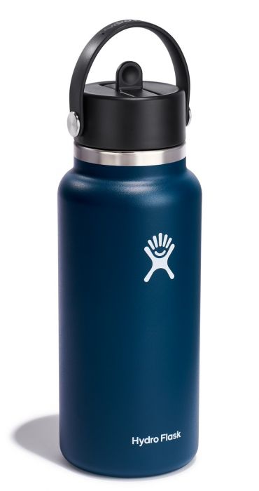 Термобутылка HYDRO FLASK Wide Mouth Flex Straw Cap темно-синия